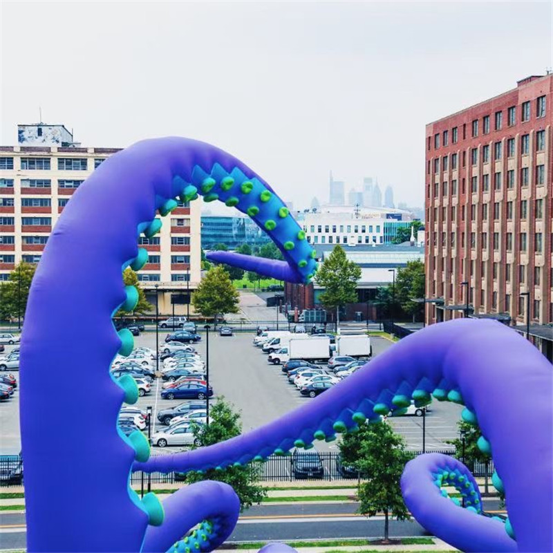 Custom beautiful large decorative inflatable octopus model, advertising display octopus tentacles model, wall decoration props.