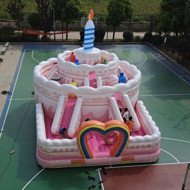 Giant decoration inflatable advertising cake bouncy inflatable bouncer castle