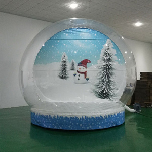 Giant outdoor inflatable Christmas snow globe ball inflatable advertising decoration inflatable human snow globe for sale