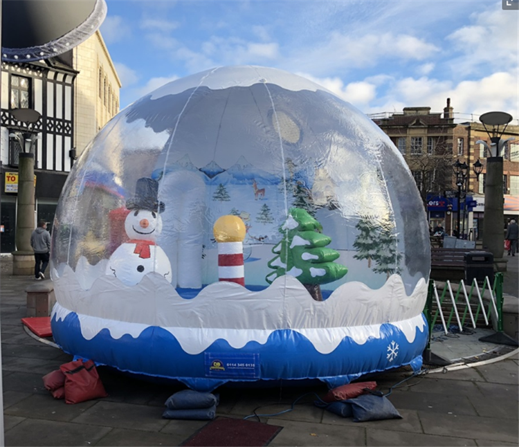 3M transparent giant inflatable snow ball advertising bubble ball Christmas decoration custom inflatable snow ball