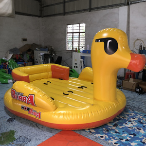 Customized outdoor large commercial water towing duck toy water towing toy water surfing duck hovercraft.