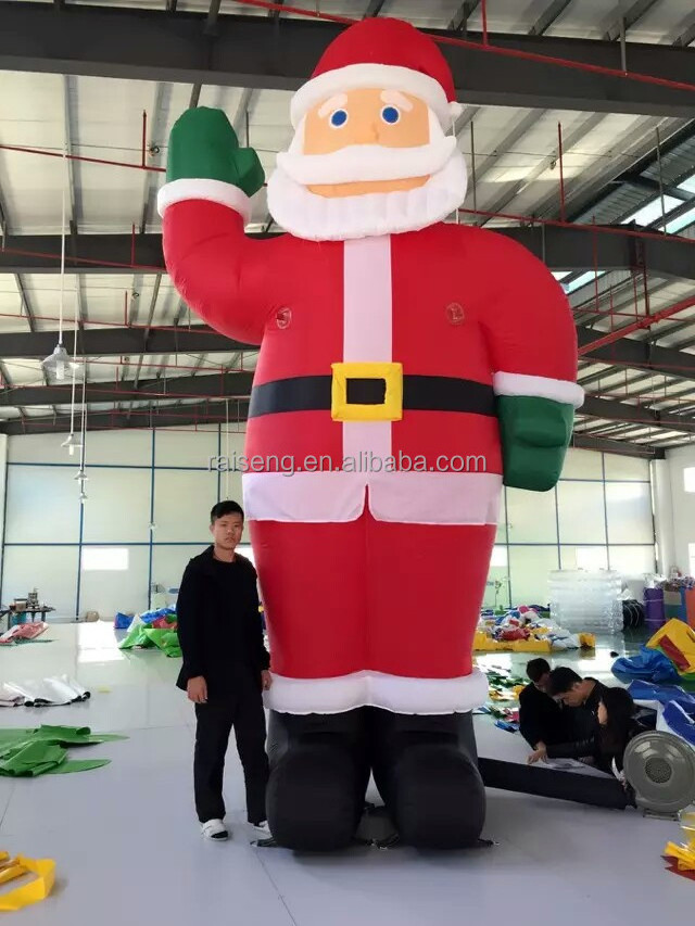 Christmas gifts Hot selling inflatable cartoon 6 meters high inflatable advertising model Oxford cloth inflatable Santa Claus