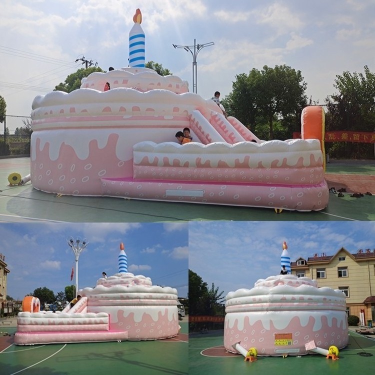 Giant decoration inflatable advertising cake bouncy inflatable bouncer castle