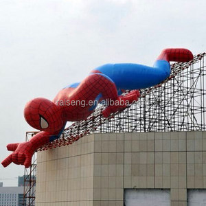 Christmas gifts Hot selling inflatable cartoon 8m high inflatable advertising model Oxford cloth inflatable roof climbing spiderman