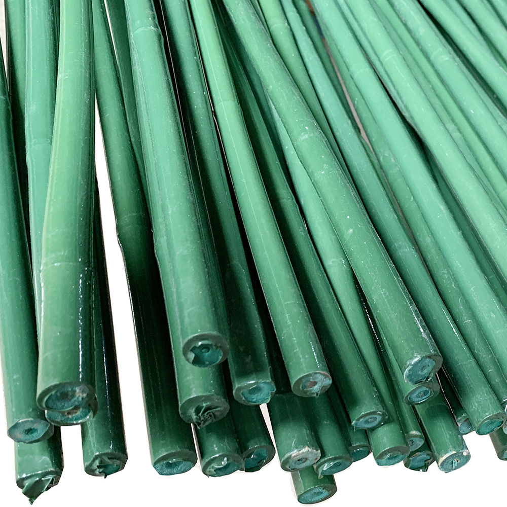 Green PVC coated Bamboo Cane bamboo stakes Artificial Tonkin bamboo Pole for plant