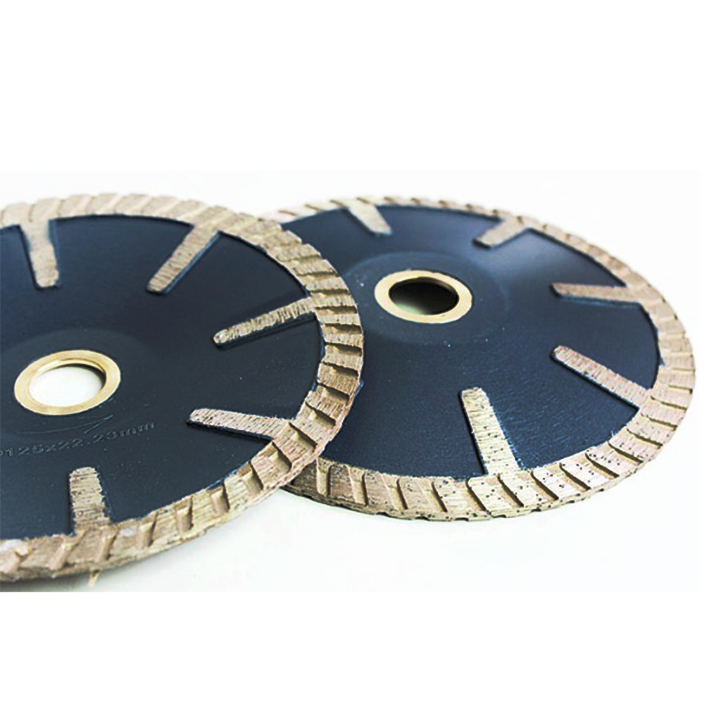 RAIZI 5 inch/125 mm 6 inch/150 mm Continuous Rim Contour Concave Diamond Cutting Turbo Saw Blade For Granite