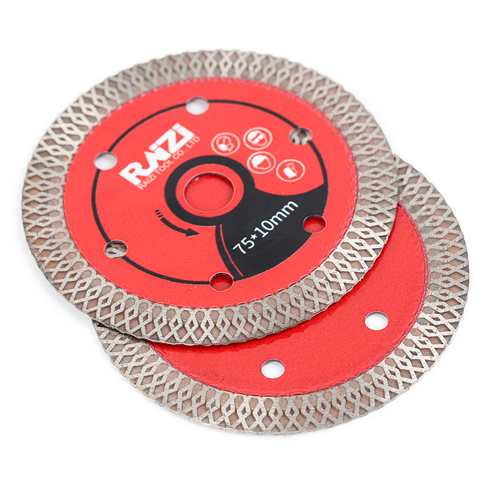 Raizi 75mm 85mm Super thin Turbo Diamond Circular Saw Blade Cutting disc for tile ceramic porcelain marble