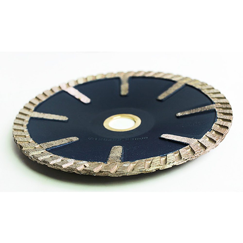 RAIZI 5 inch/125 mm 6 inch/150 mm Continuous Rim Contour Concave Diamond Cutting Turbo Saw Blade For Granite