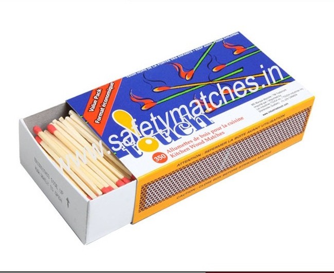 High Quality Kitchen Matches 71x53x25mm 100 fills strong match sticks custom matches best exporter from India