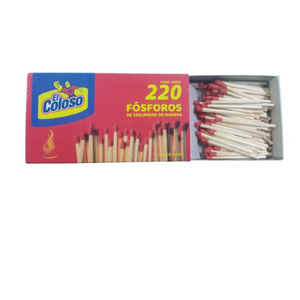 Premium Quality Kitchen matches in custom matches with cardboard match box with colorful heads matchbox in 200 to 250 sticks