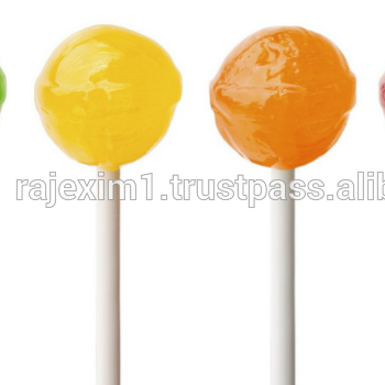 10 gm Assorted fruit mix flavour lollipop candy without gum which are of different fruity colours