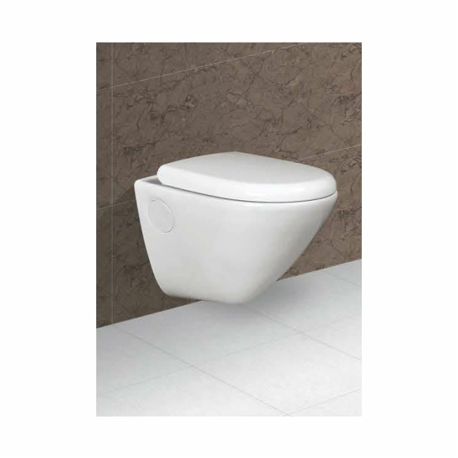 High Quality Wall-Hung Toilet  mounted on the wall  Emphasizing the  space efficiency of the toilet available from India