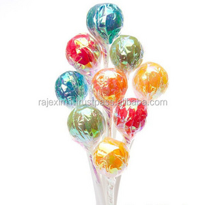 Ball Colourful Lollipop Sweet candy with multiple flavours like milk strawberry chocolate and assorted fruit mix marshmallows