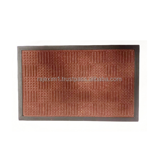 2024 Hot Sale 70*110 cm Rubber and Coir Doormat Natural Fade Rubber Backed Outdoor Mat with Anti Technics