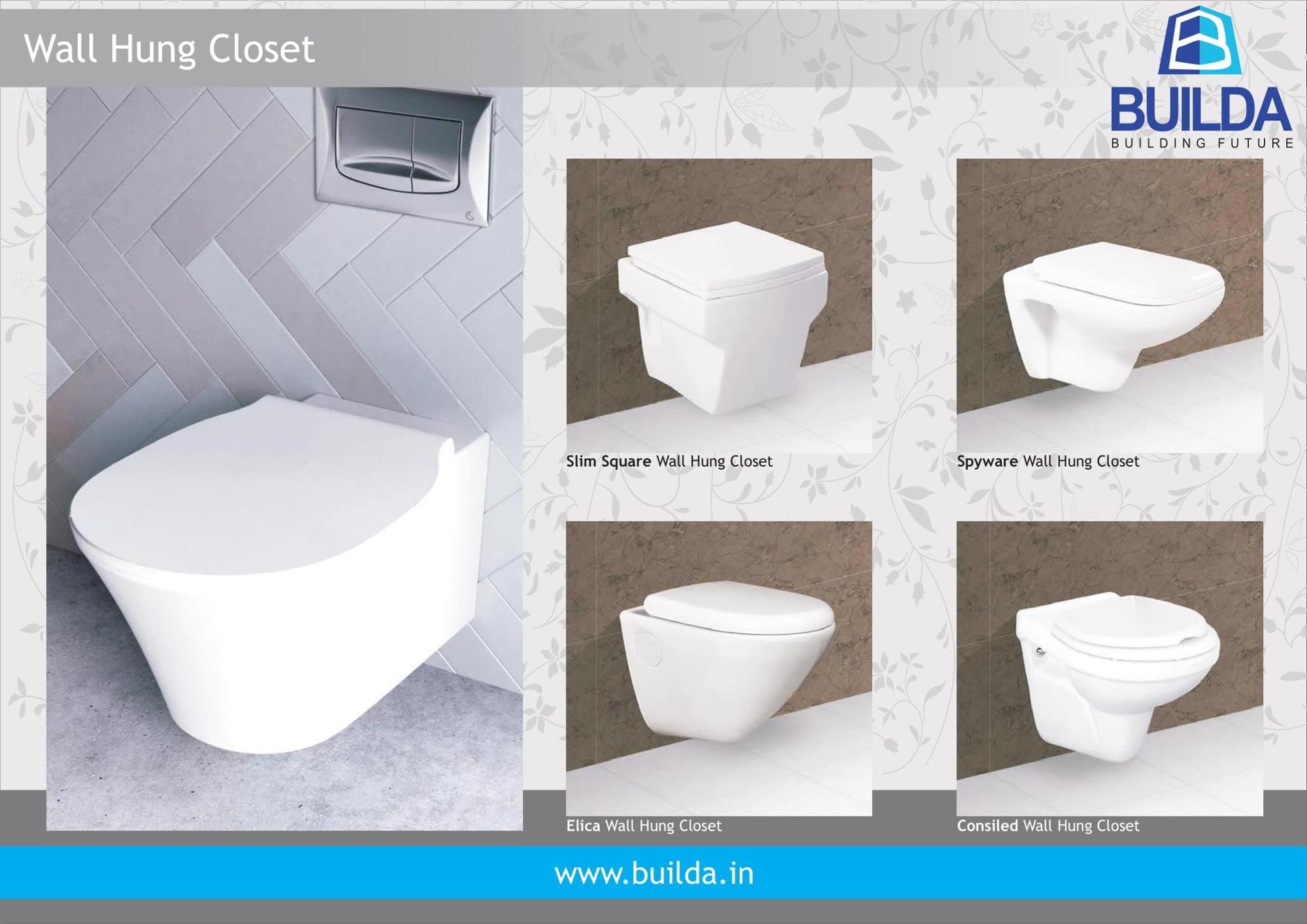 High Quality Wall-Hung Toilet  mounted on the wall  Emphasizing the  space efficiency of the toilet available from India