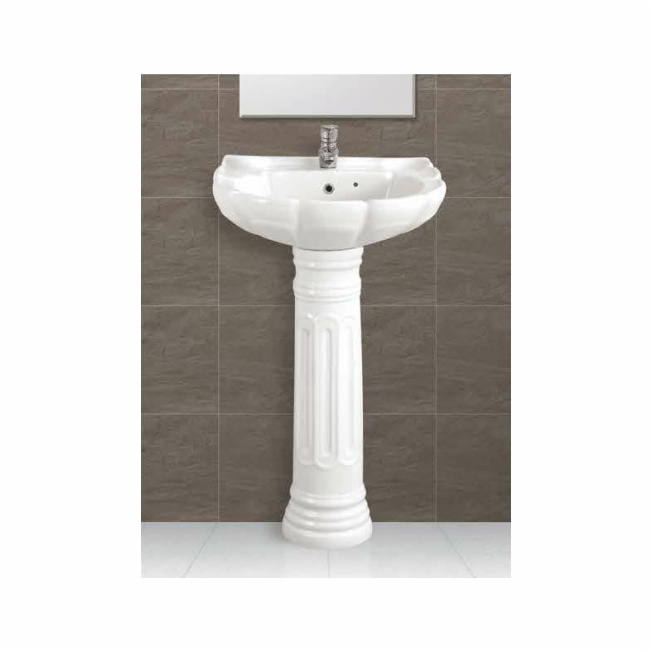 High Grade Wash Basin with Pedestal come in a variety of styles, shapes, and sizes, with  durability and ease of cleaning