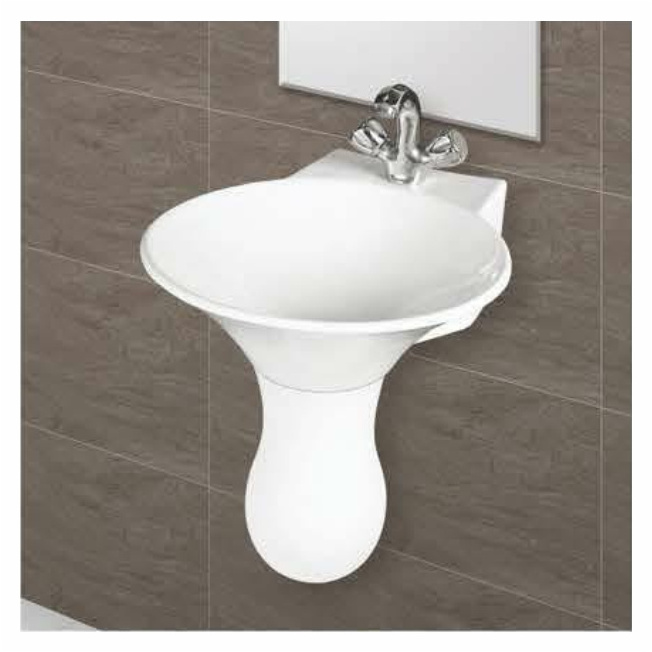 High Quality  Wash Basin with Pedestal comprising a basin or sink mounted on a pedestal for support available