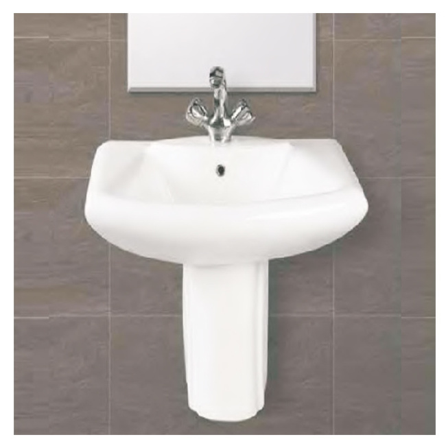 High Quality  Wash Basin with Pedestal comprising a basin or sink mounted on a pedestal for support available