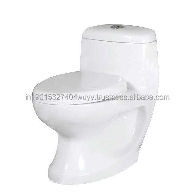 Exporters of high quality sanitaryware with P and S trap High quality  one piece toilet ceramic base for sale