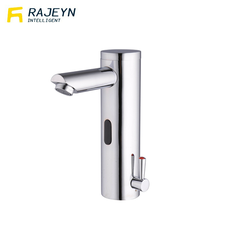 Rajeyn Water Saving Hot and Cold Water Mixer Single Handle Brass Copper Hand Free Bathroom Automatic Motion Sensor  Faucet