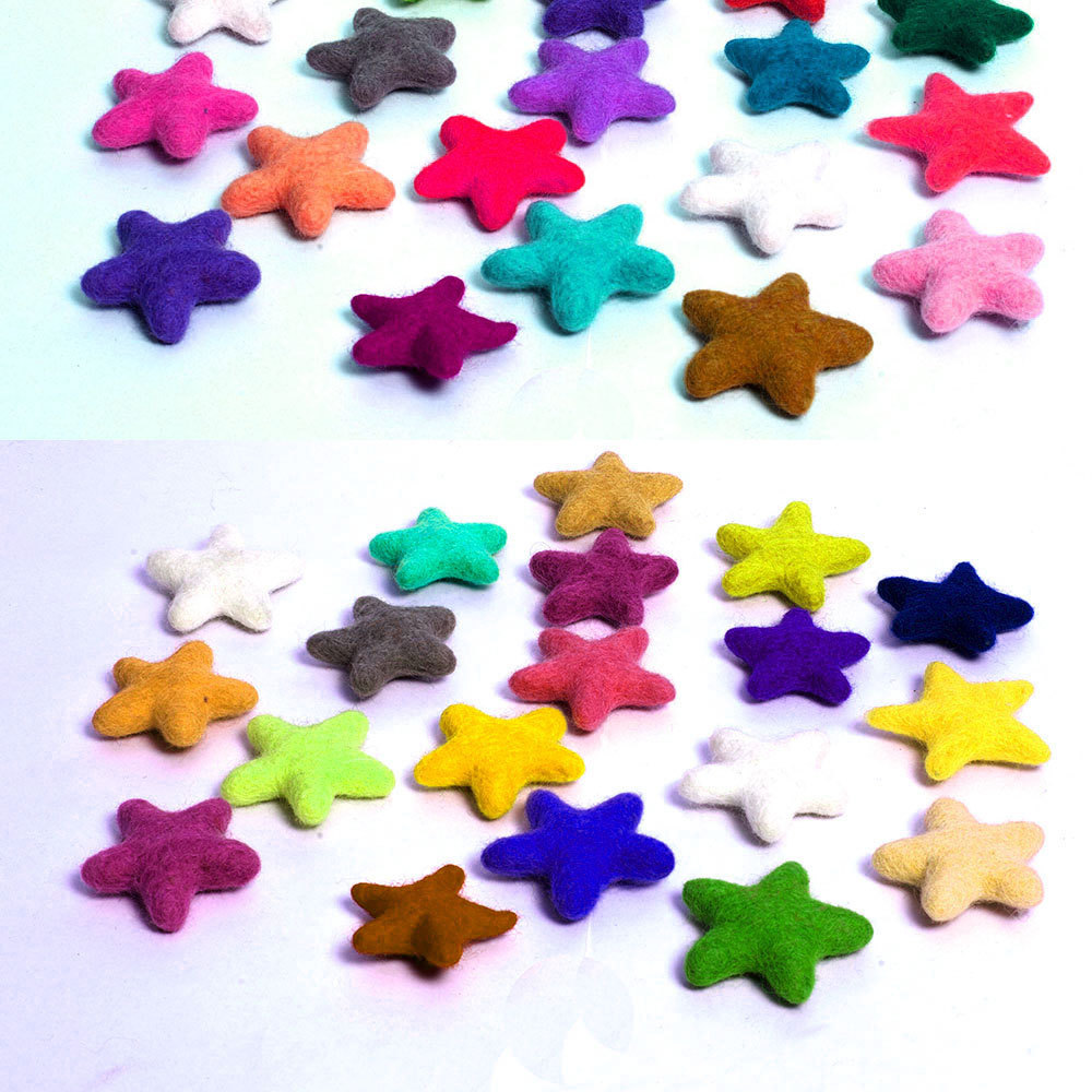 FCS-016 Eco-friendly New Zealand Felt Stars Home Decor and Christmas Accessories Crafts Hand Felted by Women Artisans of Nepal