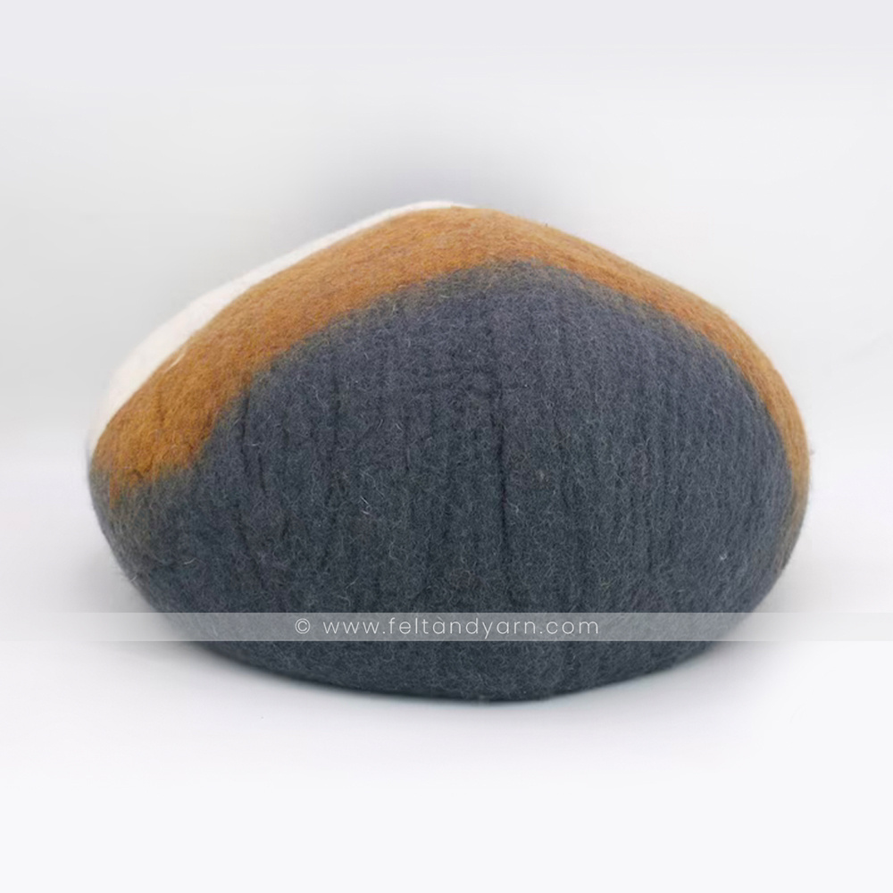 Tri-color warm and a cozy cat cave pet bed handmade with organic wool, adorable felt warm and comfy cat cave