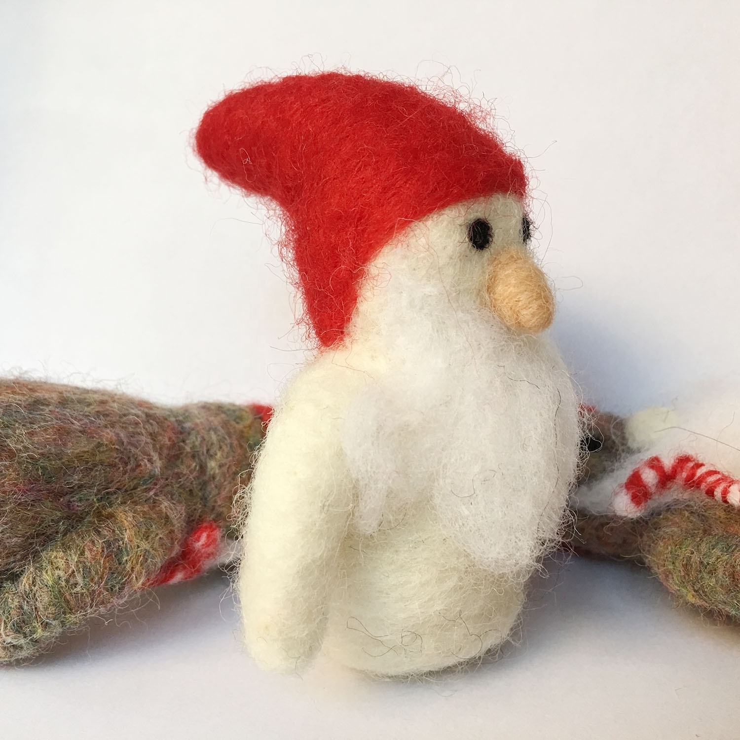 CDO-022, Felt Gnome with Tilted Head, Eco-friendly Home Decor and Festival, Made in Nepal by Skilled and Talented Women Artisans