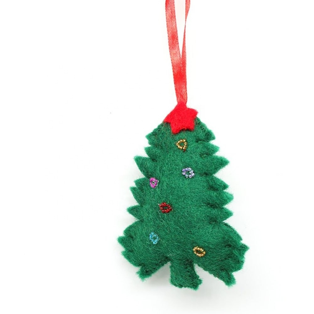 CDO-006, Christmas Felt Tree Decor, Eco-friendly Home Decor and Festival, Made in Nepal by Skilled and Talented Women Artisans