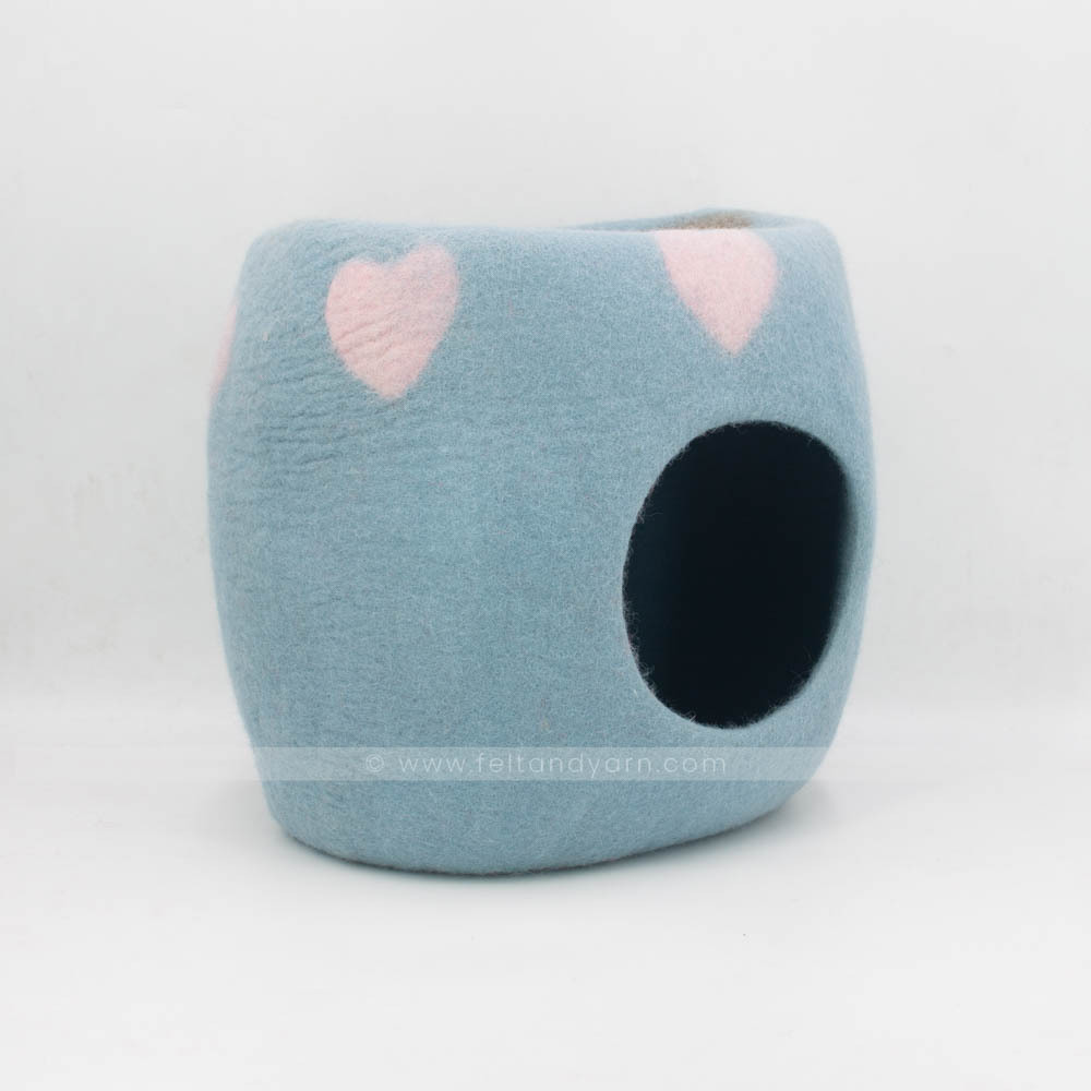 Eco-friendly large pet house, premium and unique teacup design cat cave, handmade luxurious cat cocoon, warm and cozy cat bed