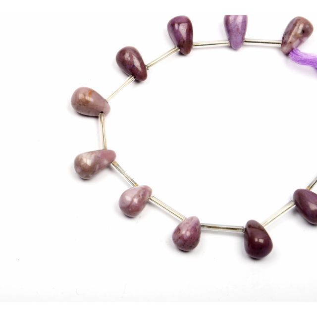 Natural Purple jade Gemstone beads Smooth Drop Shape Beads wholesale drilled beads For Jewelry making