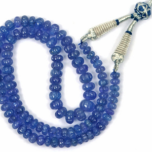 Natural Tanzanite Gemstone beads 8 Inch Strand Smooth Roundelles Shape Carving  Beads For Jewellery making