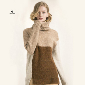 Comfortable Light Weight  Ladies Sweater \ Breathable Windproof Heavy Duty Knitted Mohair 100% Wool Ladies Sweater