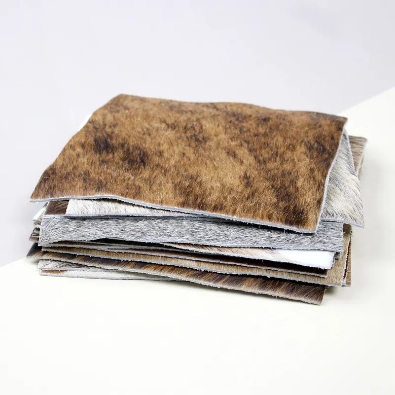 High Quality  Trendy Natural Color Genuine Leather Hair on Cowhide Cow Skin Rug on Genuine Leather Products Drum Hoop For Bodhra