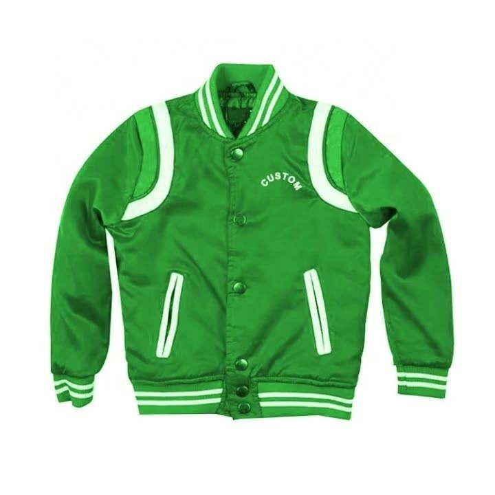 Hot Selling Fashion Silk Satin Wholesale Varsity Jackets Custom Color Logo Mens Bomber Jacket Made in Pakistan 2023