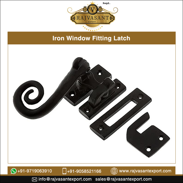 Direct Factory Sale Cast Iron Furniture Original Forgery Monkey/Rat Tail Window Latch in Black