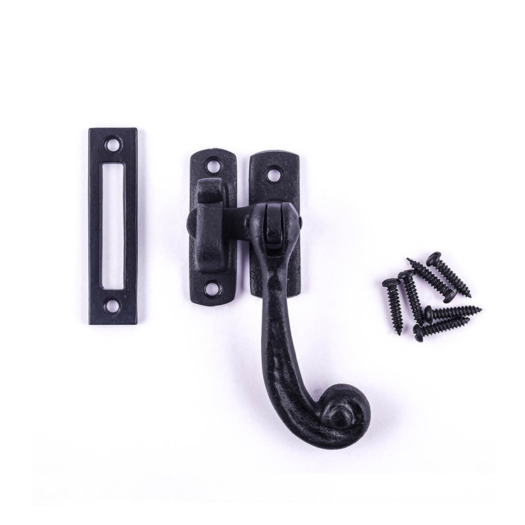 Huge Demand Bulk Selling Attractive Design Decorative Swirl Pattern Window Latch in Black Cast Iron