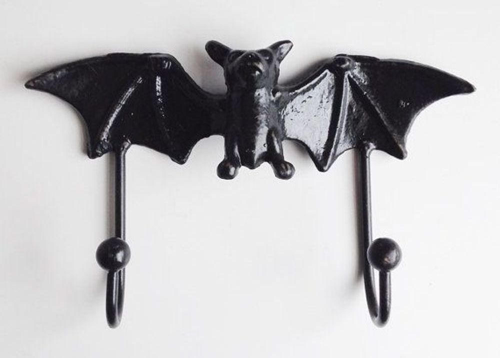 Antique Cast Iron bat shape hat & coat hooks