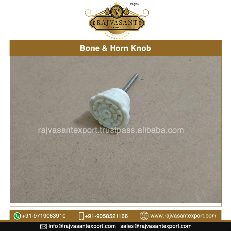 Decorative Handicraft Knobs Top Factory Direct Supply Cabinet Furniture Hardware Bone & Horn Knob from Indian Supplier