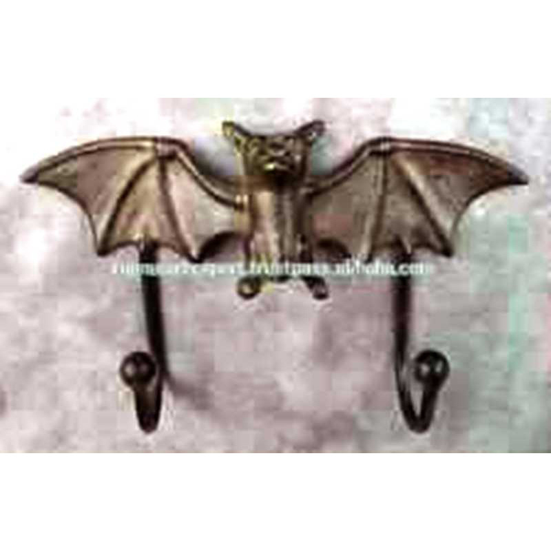 Antique Cast Iron bat shape hat & coat hooks