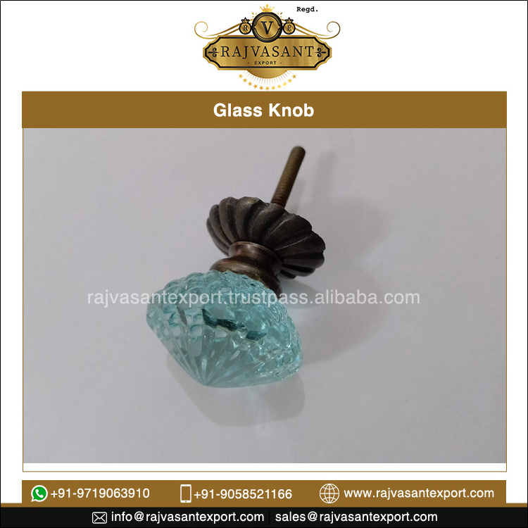 Best Furniture Hardware Accessories Wardrobe Pulls Kitchen Cabinet Handles and Knobs Glass Knob for Bulk Buyers