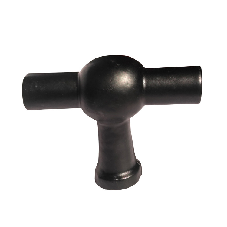 Economical Home Desk Drawer Knobs Antique Copper Rustic Cast Iron Cup Black Flat Drawer Handles