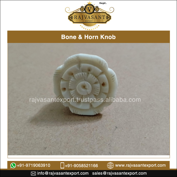 Decorative Handicraft Knobs Top Factory Direct Supply Cabinet Furniture Hardware Bone & Horn Knob from Indian Supplier