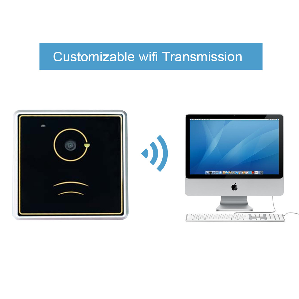 Wall mounted QR Barcode Scanner Mifare Card Reader RS232 wiegand26/34 for Turnstile or Elevator