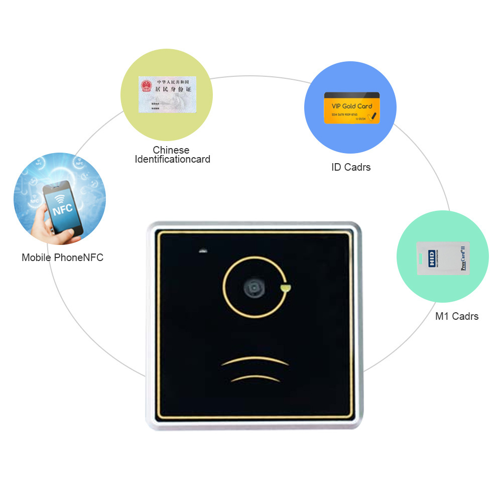 Wall mounted QR Barcode Scanner Mifare Card Reader RS232 wiegand26/34 for Turnstile or Elevator