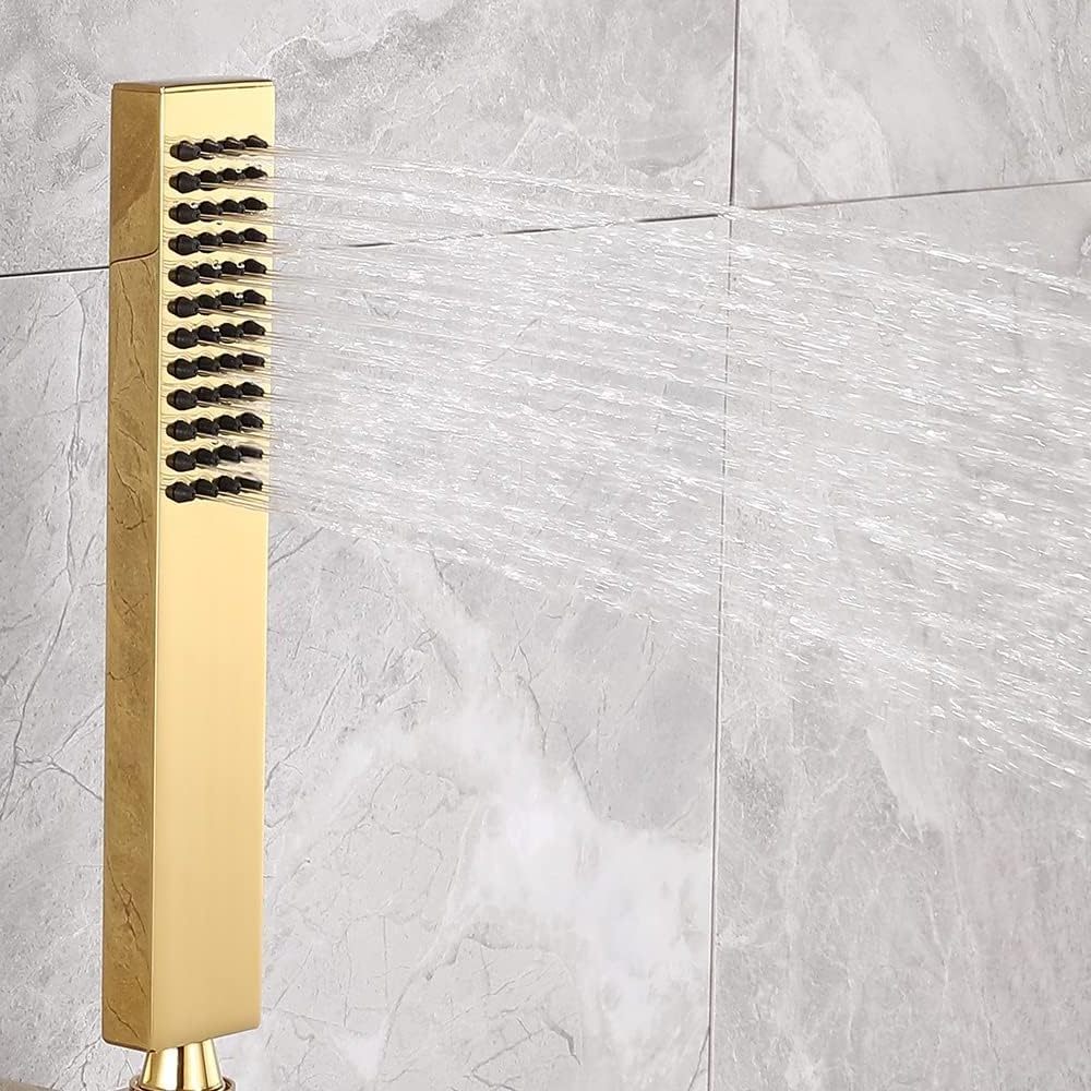 High Pressure Handheld Shower Brass Multiple Water Saving Rainfall Shower Heads