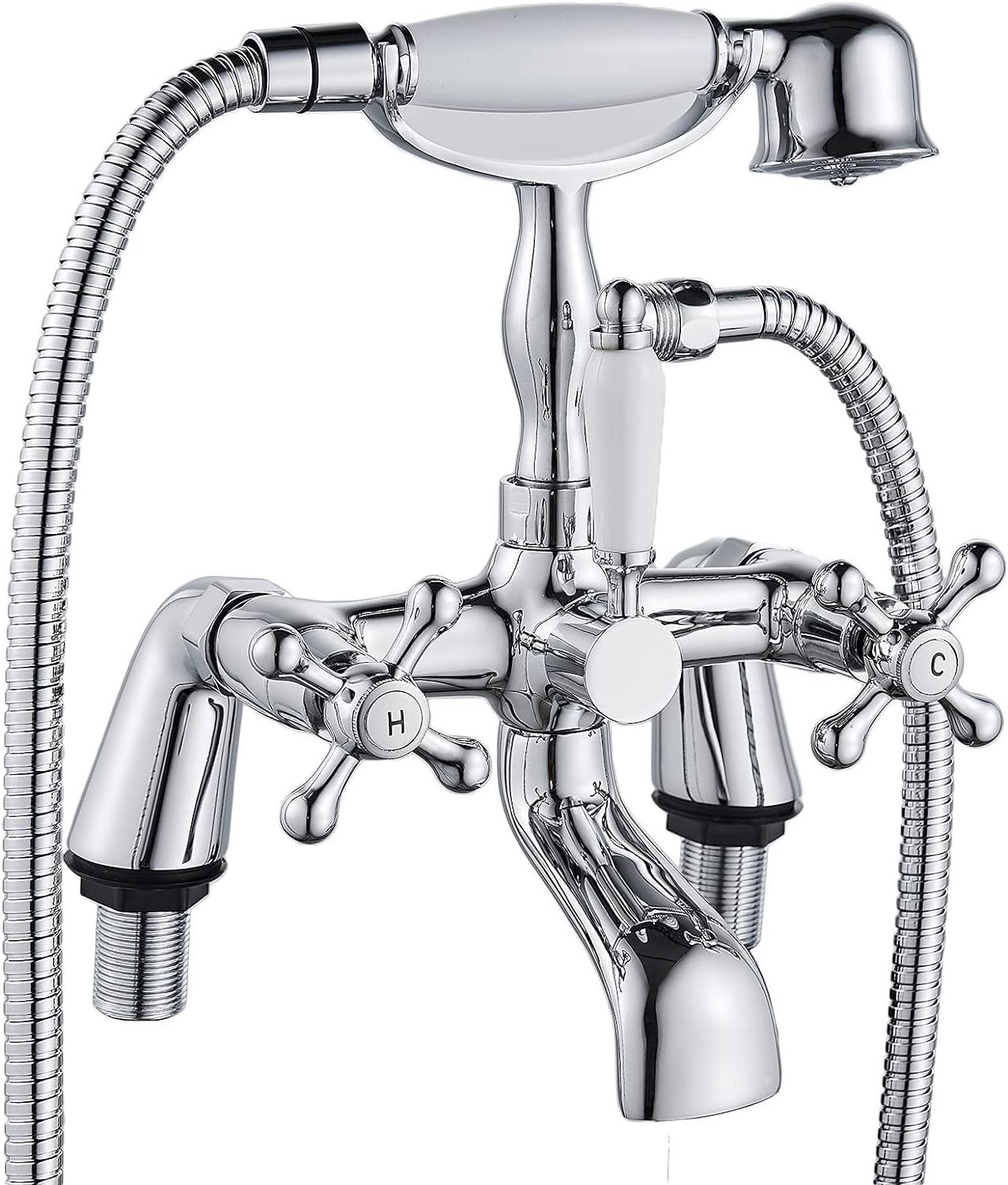 Vintage Designer Bathroom Faucet Set Handheld Bath Shower Faucets with Bathtub Filler Water Mixer Tap