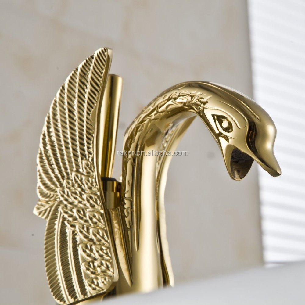 CURNEAL Gold Bathroom Faucet Animal Faucet