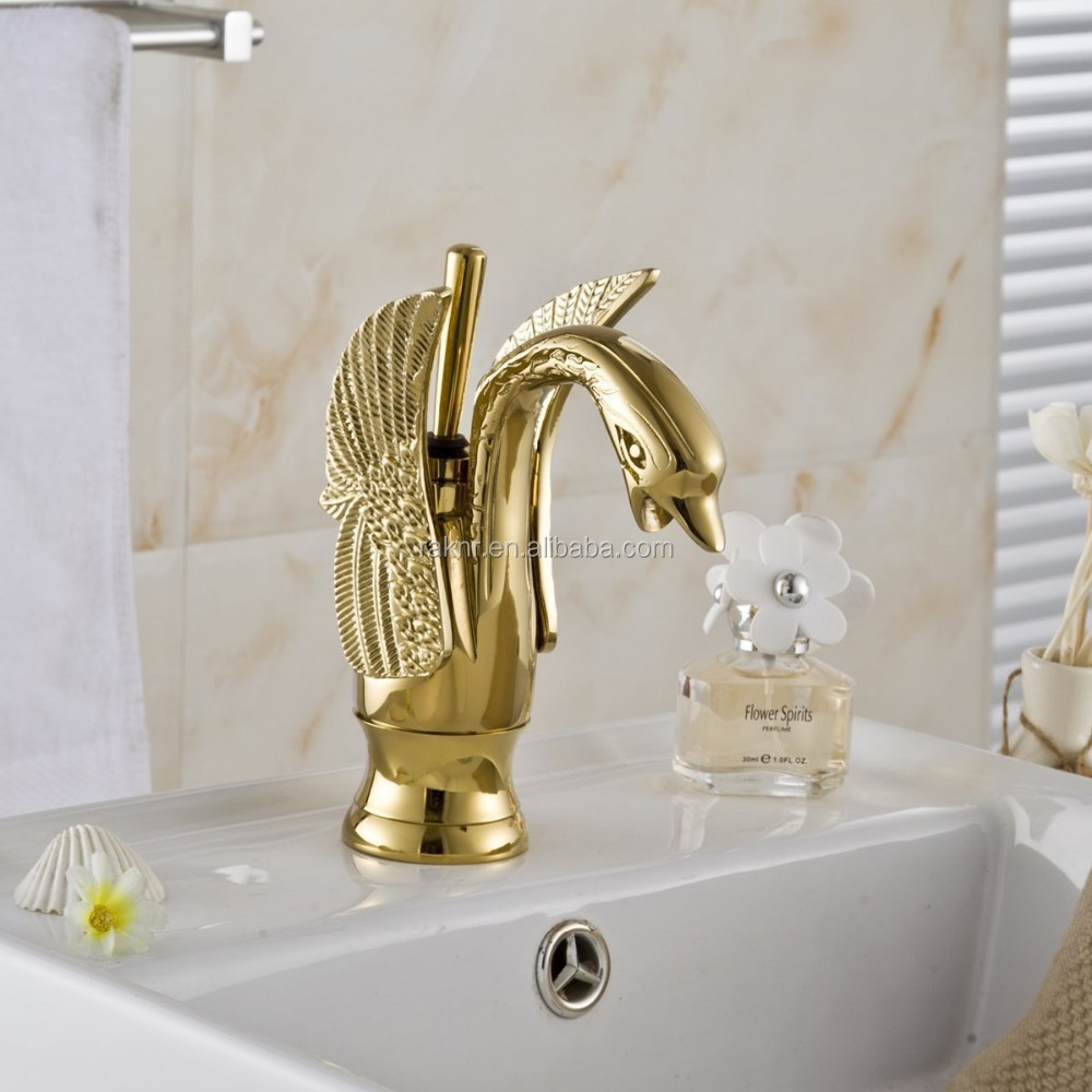 CURNEAL Gold Bathroom Faucet Animal Faucet