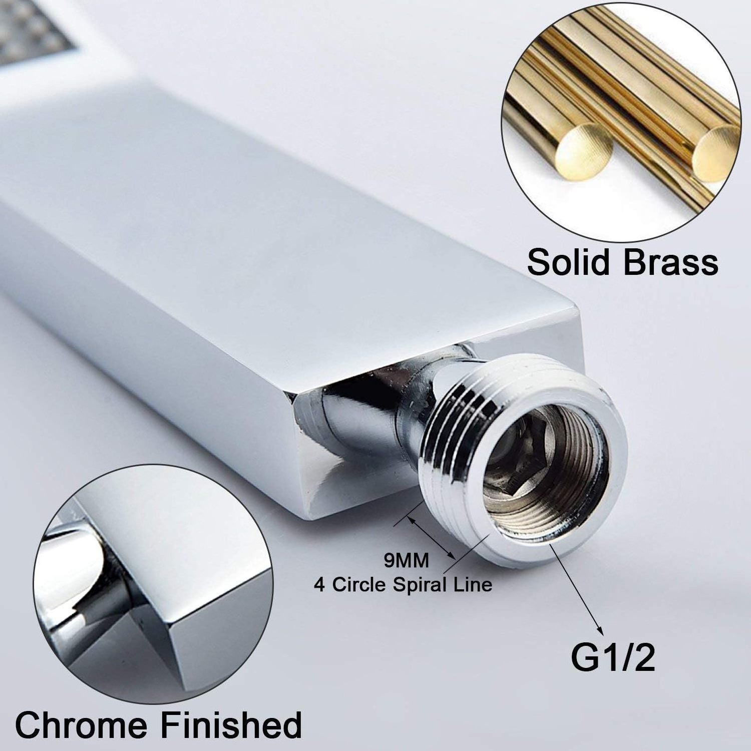 High Quality Chrome Plated Rainfall Type Brass Handheld Shower Head