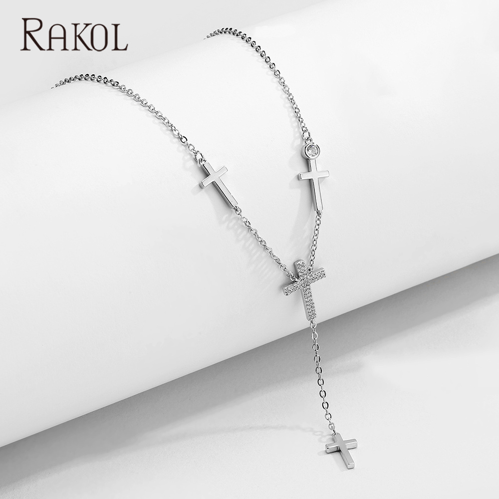 RAKOL NP5005 New Design Luxury Diamond necklace Belly Waist Chain Sexy Tassel Body Chain for Woman